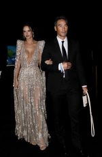 ALESSANDRA AMBROSIO Arrives at amfAR Gala in West Hollywood 11/04/2021