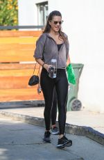 ALESSANDRA AMBROSIO Arrives at Training Session in West Hollywood 11/16/2021