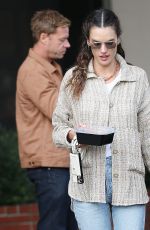 ALESSANDRA AMBROSIO Out for a Late Lunch in Brentwood 10/31/2021