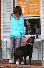 ALESSANDRA AMBROSIO Out with Her Dog in Brentwood 11/02/2021