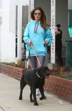 ALESSANDRA AMBROSIO Out with Her Dog in Brentwood 11/02/2021