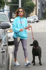 ALESSANDRA AMBROSIO Out with Her Dog in Brentwood 11/02/2021