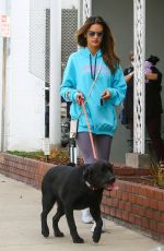 ALESSANDRA AMBROSIO Out with Her Dog in Brentwood 11/02/2021