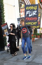 ALEXANDRA PAUL at Anti-Fur Protest on Rodeo Drive in Beverly Hills 11/26/2021