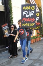 ALEXANDRA PAUL at Anti-Fur Protest on Rodeo Drive in Beverly Hills 11/26/2021