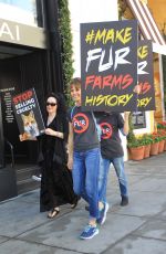 ALEXANDRA PAUL at Anti-Fur Protest on Rodeo Drive in Beverly Hills 11/26/2021