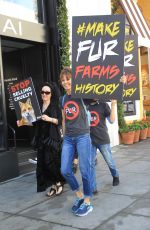 ALEXANDRA PAUL at Anti-Fur Protest on Rodeo Drive in Beverly Hills 11/26/2021