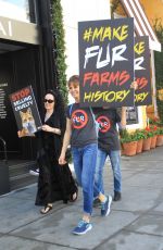 ALEXANDRA PAUL at Anti-Fur Protest on Rodeo Drive in Beverly Hills 11/26/2021
