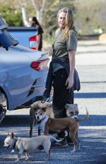 ALICIA SILVERSTONE Out Hikinig with Her Dogs in Malibu 11/21/2021