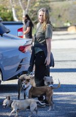 ALICIA SILVERSTONE Out Hikinig with Her Dogs in Malibu 11/21/2021