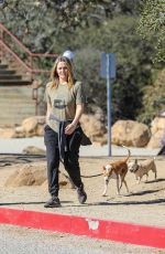 ALICIA SILVERSTONE Out Hikinig with Her Dogs in Malibu 11/21/2021
