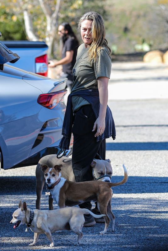 ALICIA SILVERSTONE Out Hikinig with Her Dogs in Malibu 11/21/2021