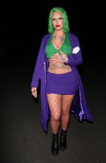 ANASTASIA KARANIKOLAOU Arrives at a Halloween Party at Highlight Room in Hollywood 10/31/2021