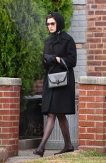 ANNE HATHAWAY on the Set of Armageddon Time in New York 11/11/2021