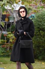 ANNE HATHAWAY on the Set of Armageddon Time in New York 11/11/2021