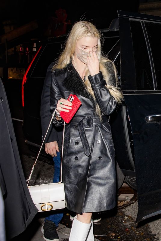 ANYA TAYLOR-JOY Arrives at SNL Afterparty in New York 11/13/2021