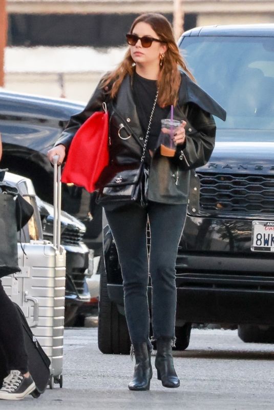 ASHLEY BENSON Arrives at Airport in Burbank 11/23/2021