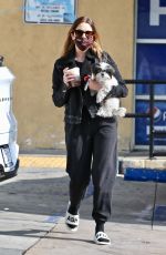 ASHLEY BENSON Out with Her Dog in Los Angeles 11/17/2021