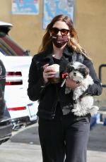 ASHLEY BENSON Out with Her Dog in Los Angeles 11/17/2021