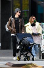 ASHLEY TISDALE and Christopher French Out with Her Baby in New York 11/15/2021