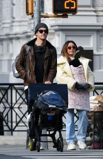 ASHLEY TISDALE and Christopher French Out with Her Baby in New York 11/15/2021