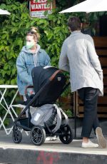 ASHLEY TISDALE and Christopher French Out with Their Baby in Los Feiz 11/20/2021