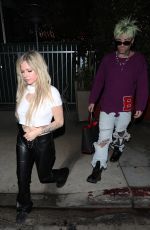 AVRIL LAVIGNE and Mod Sun at Giorgio Baldi in Santa Monica 11/10/2021