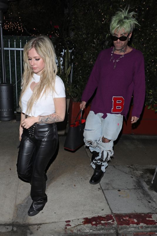 AVRIL LAVIGNE and Mod Sun at Giorgio Baldi in Santa Monica 11/10/2021