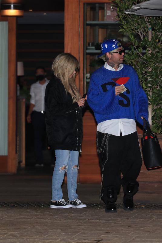 AVRIL LAVIGNE and Mod Sun Leaves Soho House in Malibu 11/11/2021