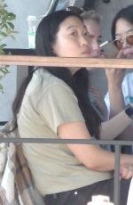 AWKWAFINA Out for Lunch with Friends in Hollywood 11/04/2021