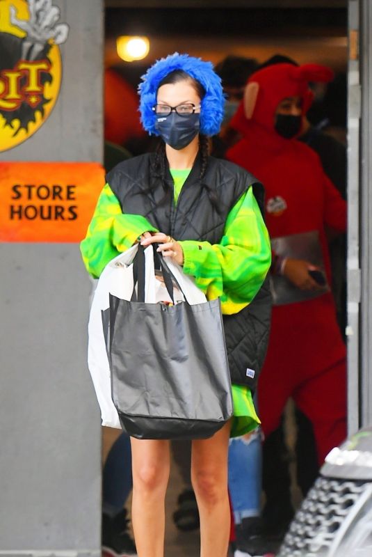 BELLA HADID Out for Halloween Shopping Halloween in New York 10/31/2021