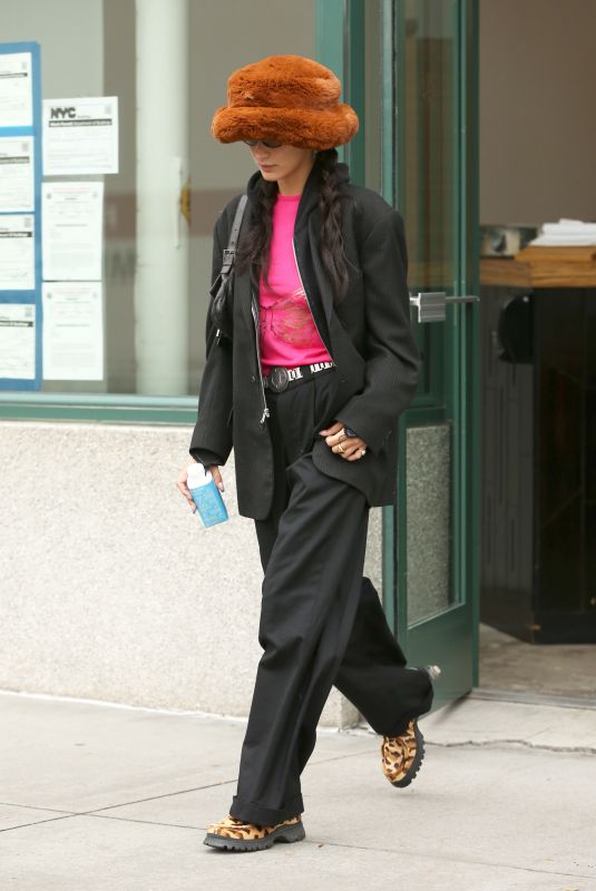 BELLA HADID Out in New York 11/22/2021