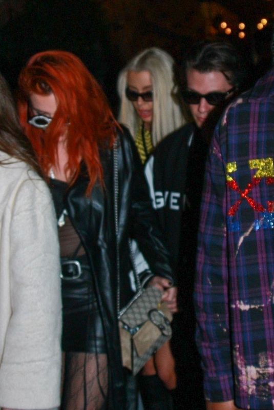 BELLA THORNE and TANA MONGEAU Night Out in Hollywood 11/03/2021