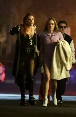 BELLA THORNE Out for Dinner with Friends at Yamashiro in Los Angeles 11/03/2021