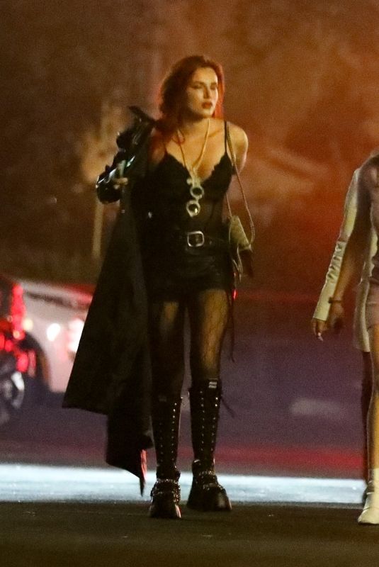 BELLA THORNE Out for Dinner with Friends at Yamashiro in Los Angeles 11/03/2021