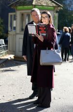 BRIDGET MOYNAHAN During a Break From Filming a Scene at Blue Bloods Set in Central Park 11/11/2021