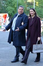 BRIDGET MOYNAHAN During a Break From Filming a Scene at Blue Bloods Set in Central Park 11/11/2021