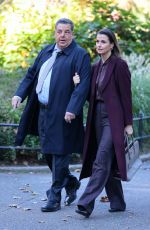 BRIDGET MOYNAHAN During a Break From Filming a Scene at Blue Bloods Set in Central Park 11/11/2021