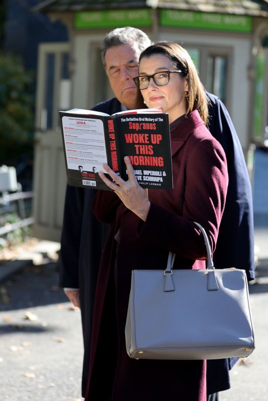 BRIDGET MOYNAHAN During a Break From Filming a Scene at Blue Bloods Set in Central Park 11/11/2021