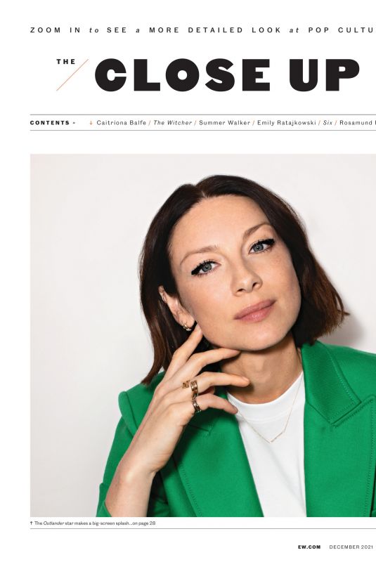 CAITRIONA BALFE in Entertainment Weekly Magazine, December 2021