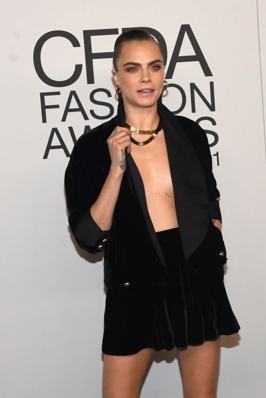 CARA DELEVINGNE at 2021 CFDA Fashion Awards at The Grill Room in New York 11/10/2021