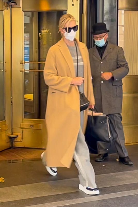 CHARLIZE THERON Heading to Airport in New York 11/18/2021
