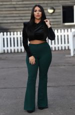 CHLOE BROCKETT on the Set of The Only Way is Essex TV Show Christmas Special in Brentwood 11/27/2021