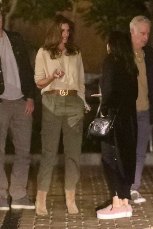 CINDY CRAWFORD and John McEnroe at Cafe Habana in Malibu 11/04/2021
