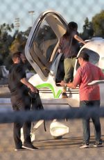 COURTENEY COX and Johnny McDaid at a Flying Lesson on Santa Monica Airport 11/27/2021