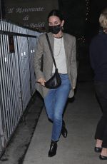 COURTENEY COX Out for Dinner at Giorgio Baldi in Santa Monica 11/04/2021
