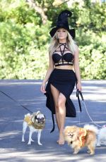 COURTNEY STODDEN Out Trick or Treating in Los Angeles 10/31/2021