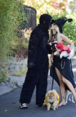COURTNEY STODDEN Out Trick or Treating in Los Angeles 10/31/2021