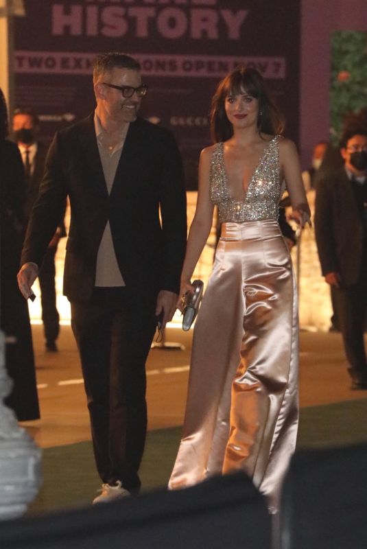 DAKOTA JOHNSON Arrives at 2021 Art+Film Gala in Los Angeles 11/06/2021