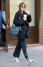 DAKOTA JOHNSON Leaves Her Hotel in New York 11/29/2021